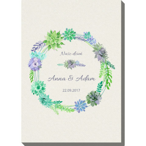 Wianek z sukulentów