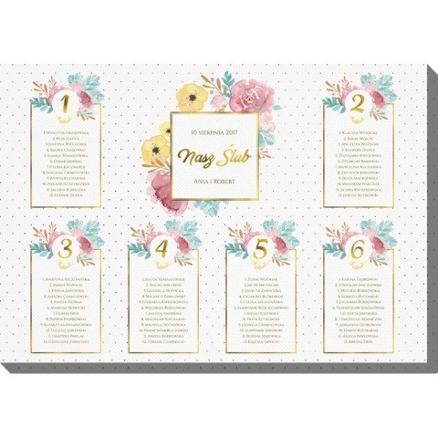 Romantyczna tablica gości